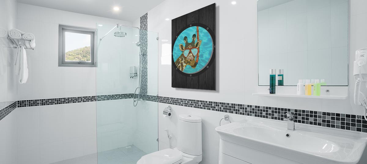 1200x538 Fun Bathroom Canvas Artwork Icanvas - Canvas Painting In Bathroom