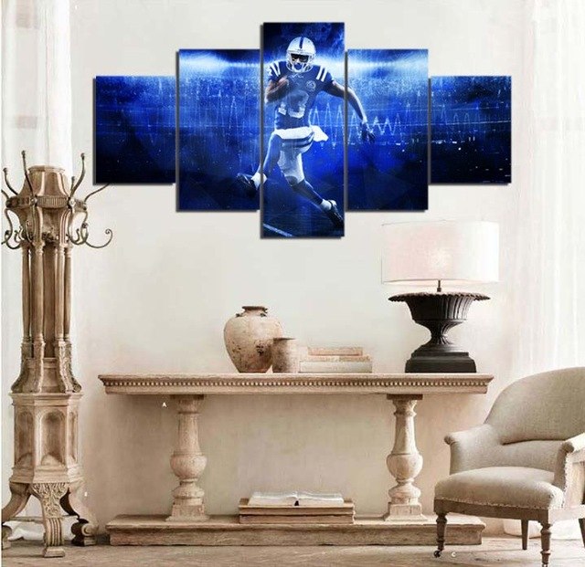 640x621 Modular Wall Paintings 5 Pcs Indianapolis Colts T.y. Hilton Sports - Canvas Painting Indianapolis