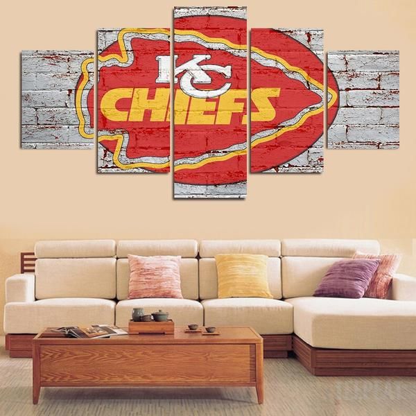 600x600 Kansas City Chiefs Wall Design - Canvas Painting Kansas City
