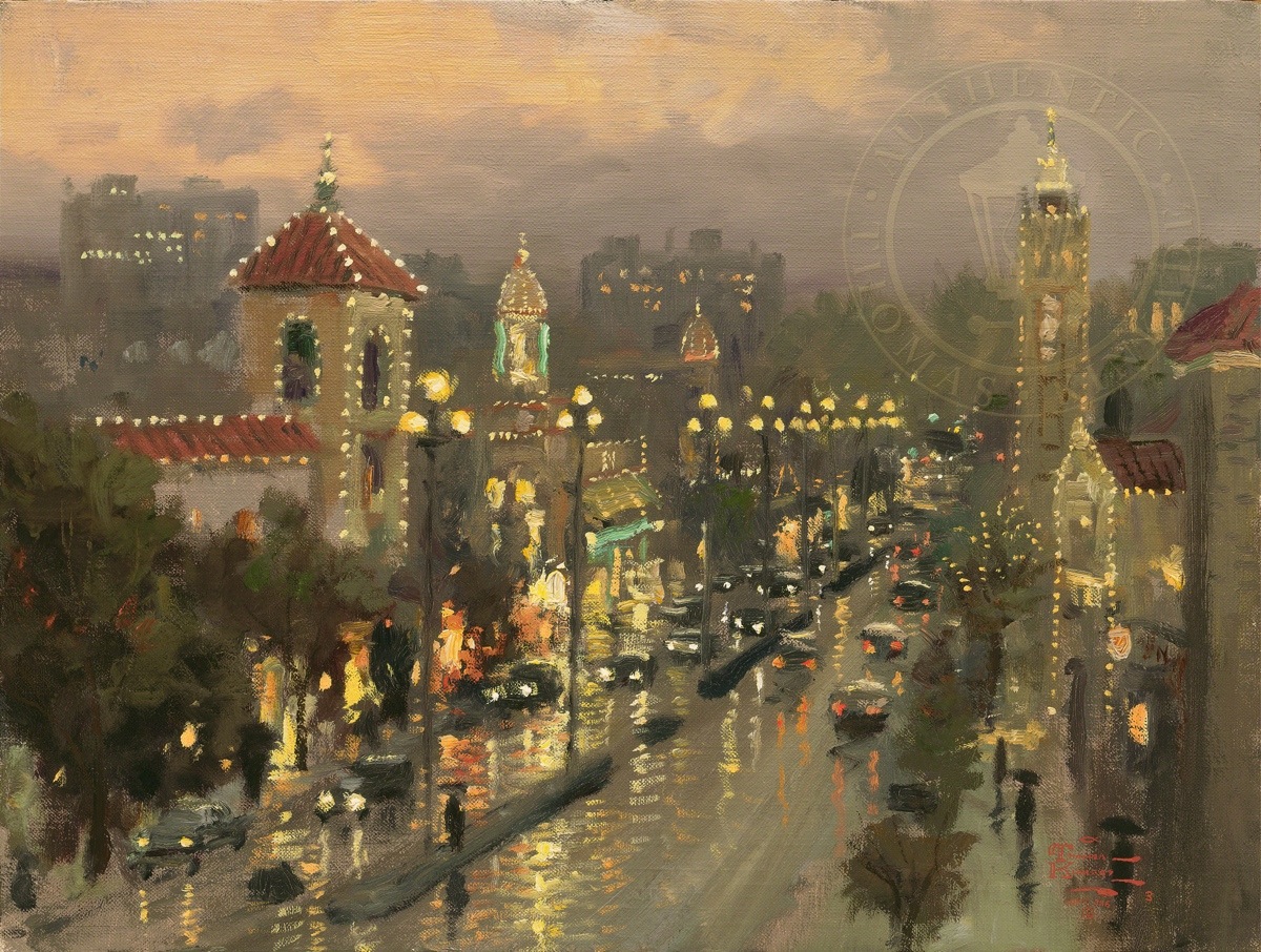 1200x906 Plaza Lights, Kansas City Limited Edition Art The Thomas - Canvas Painting Kansas City