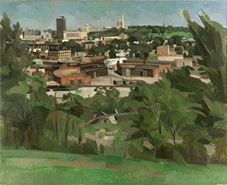 450x366 Wilbur Niewald,kansas City,view From Greystone Heights Iv,1989 - Canvas Painting Kansas City