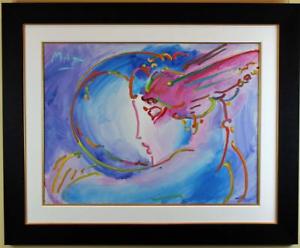 300x248 I Love The World By Peter Max Original Acrylic On Canvas Painting - Canvas Painting Love