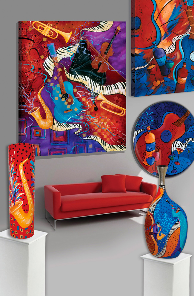 650x989 Paintings Fine Art By Juleez Art - Canvas Painting Music
