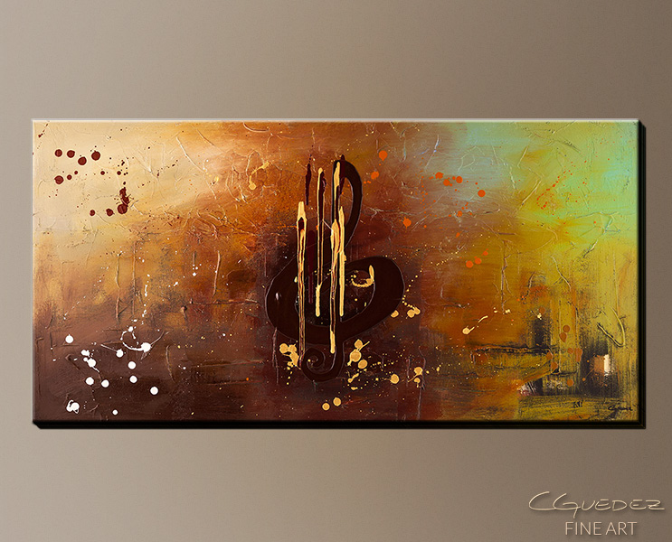 743x600 Signed Fine Art Canvas Prints And Posters Of Contemporary Abstract - Canvas Painting Music