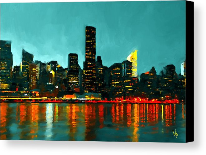 661x497 New York City New York Skyline Painting Nyc Painting Canvas Print - Canvas Painting Nyc