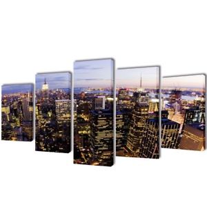 300x300 Wall Decor Canvas Print Art Framed 5 Panels 39 Abstract Painting - Canvas Painting Nyc