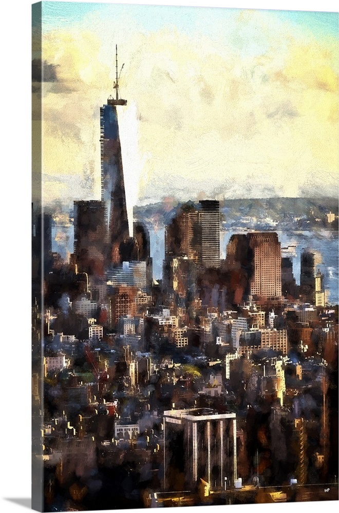 660x1000 Gotham City Ii, Nyc Painting Series Wall Art, Canvas Prints - Canvas Painting Nyc