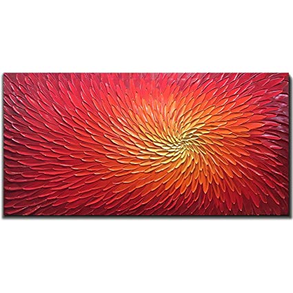 425x425 Amei Art Paintings, 24x48 Inch Paintings Oil Hand - Canvas Painting Red