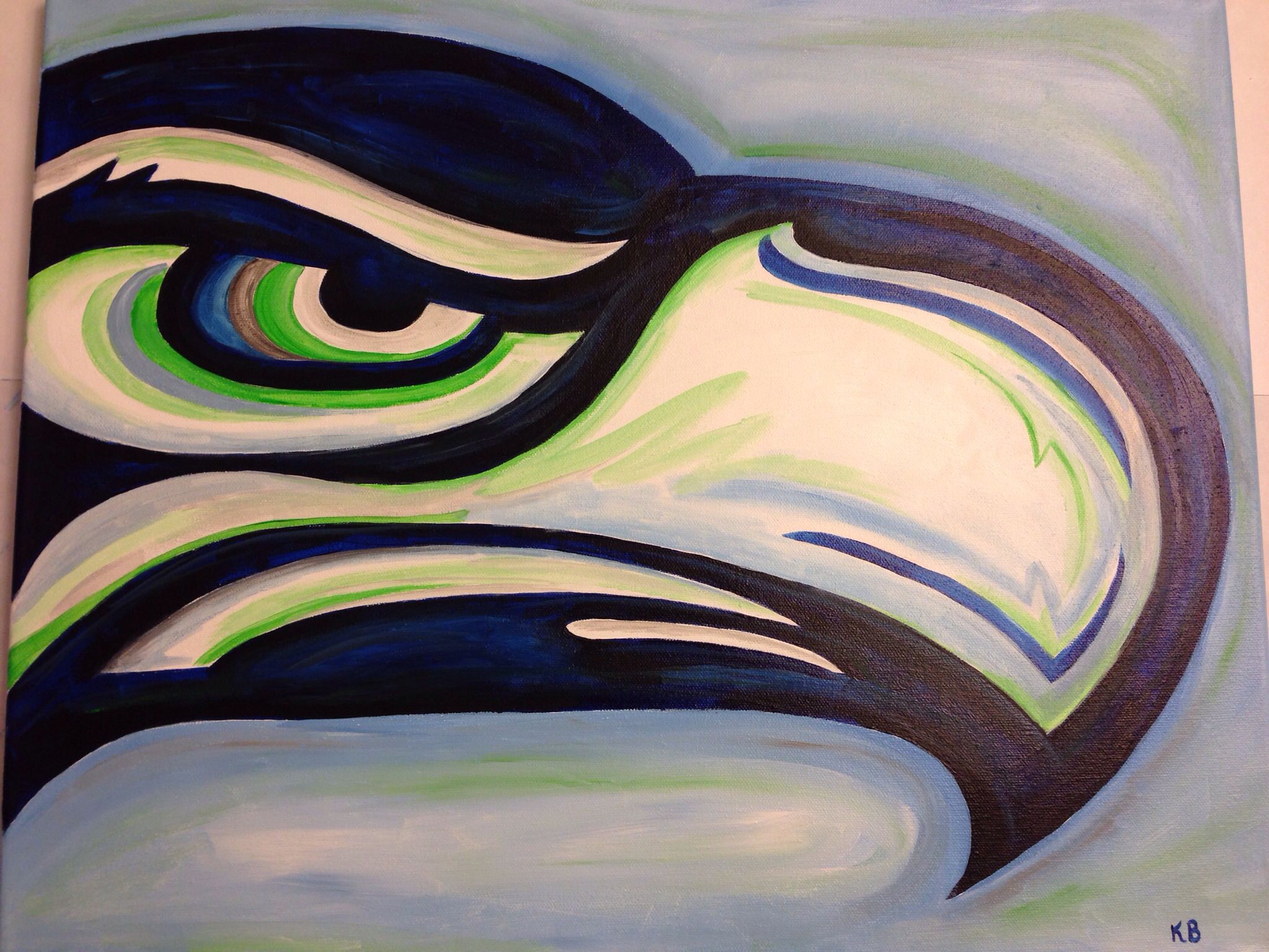 2048x1536 Seattle Seahawks Acrylic Canvas Painting. Perfect For The 12th Man - Canvas Painting Seattle