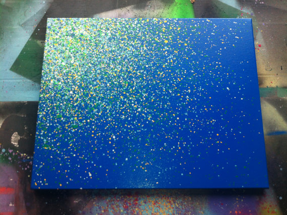 570x426 Items Similar To 16x20 Paint Splatter Canvas On Etsy - Canvas Splatter Painting