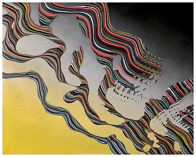 400x321 Original Abstract Painting Splatter Modern Art Acrylic - Canvas Splatter Painting