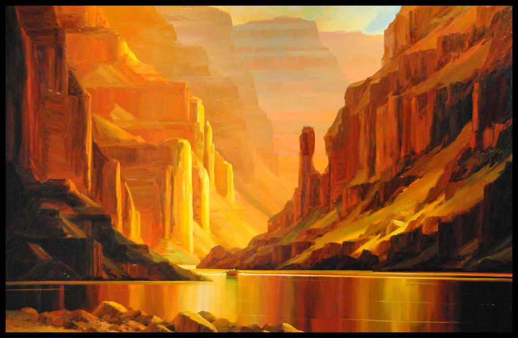 1024x669 Grand Canyon Painting. This Is A Photo Of A Magnificent - Canyon Painting