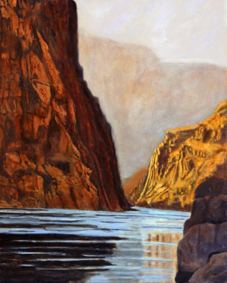 770x962 Saatchi Art Rafting The Colorado River, Grand Canyon Painting By - Canyon Painting