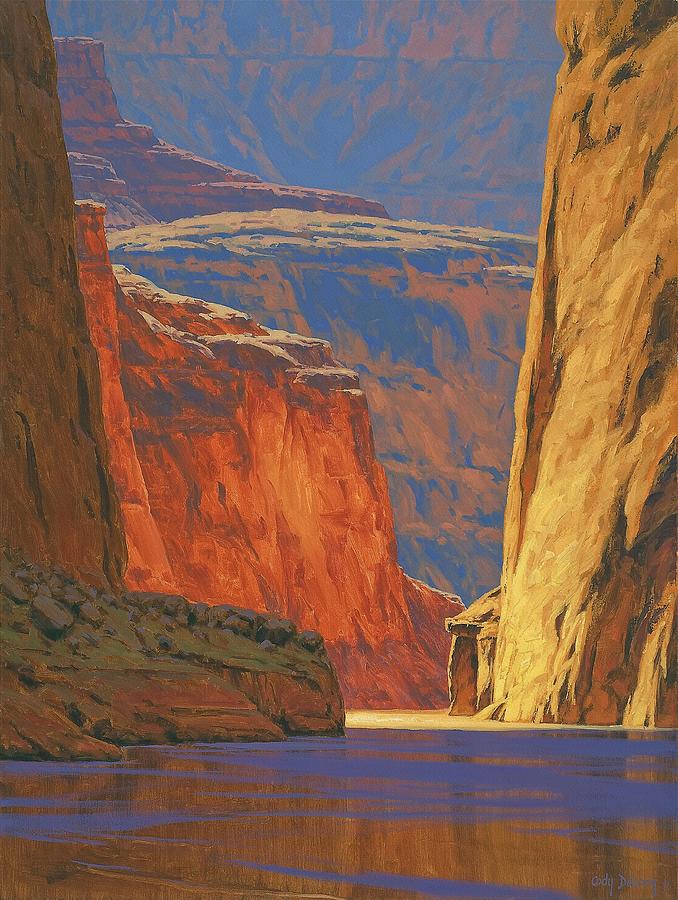 678x900 Deep In The Canyon Painting By Cody Delong - Canyon Painting