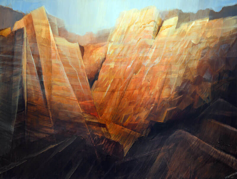 800x605 Desert Canyon Painting - Canyon Painting