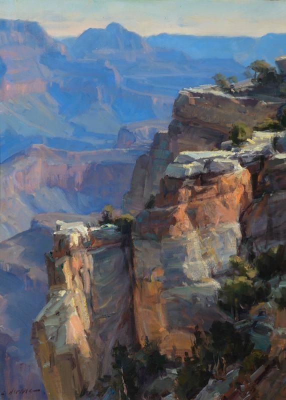 571x800 Grand Canyon, Clyde Aspevig, Oil On Canvas, 20 X 15, Private - Canyon Painting
