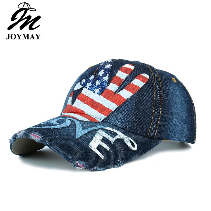 850x850 Joymay 2017 New Painting Okloveusa Flagjean Baseball Caps - Cap Painting
