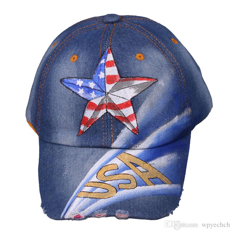 800x800 Painting Baseball Cap Unisex With America Flag Usa Letter Men - Cap Painting