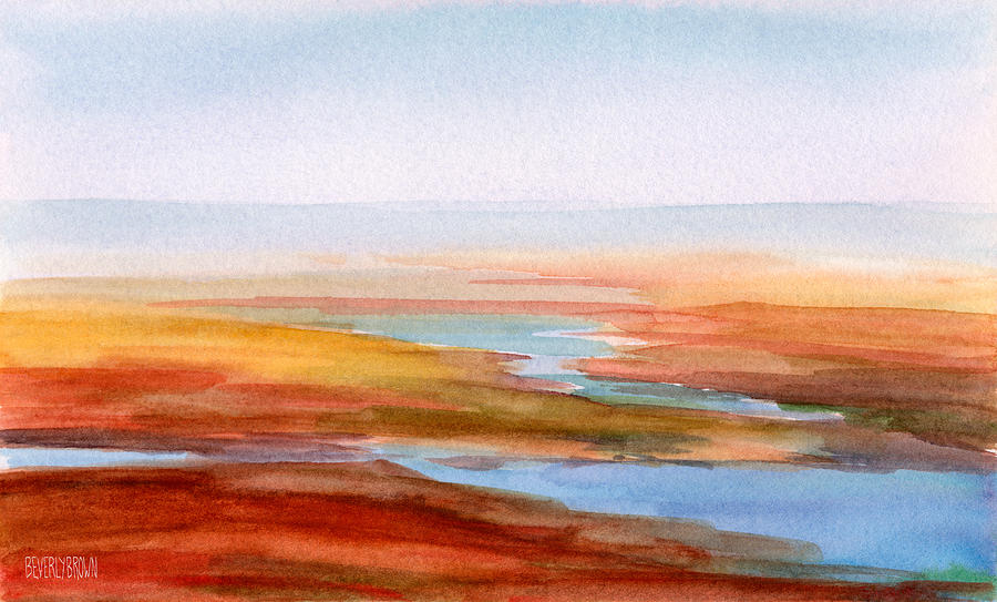 900x543 Low Tide Cape Cod Painting By Beverly Brown Prints - Cape Cod Painting