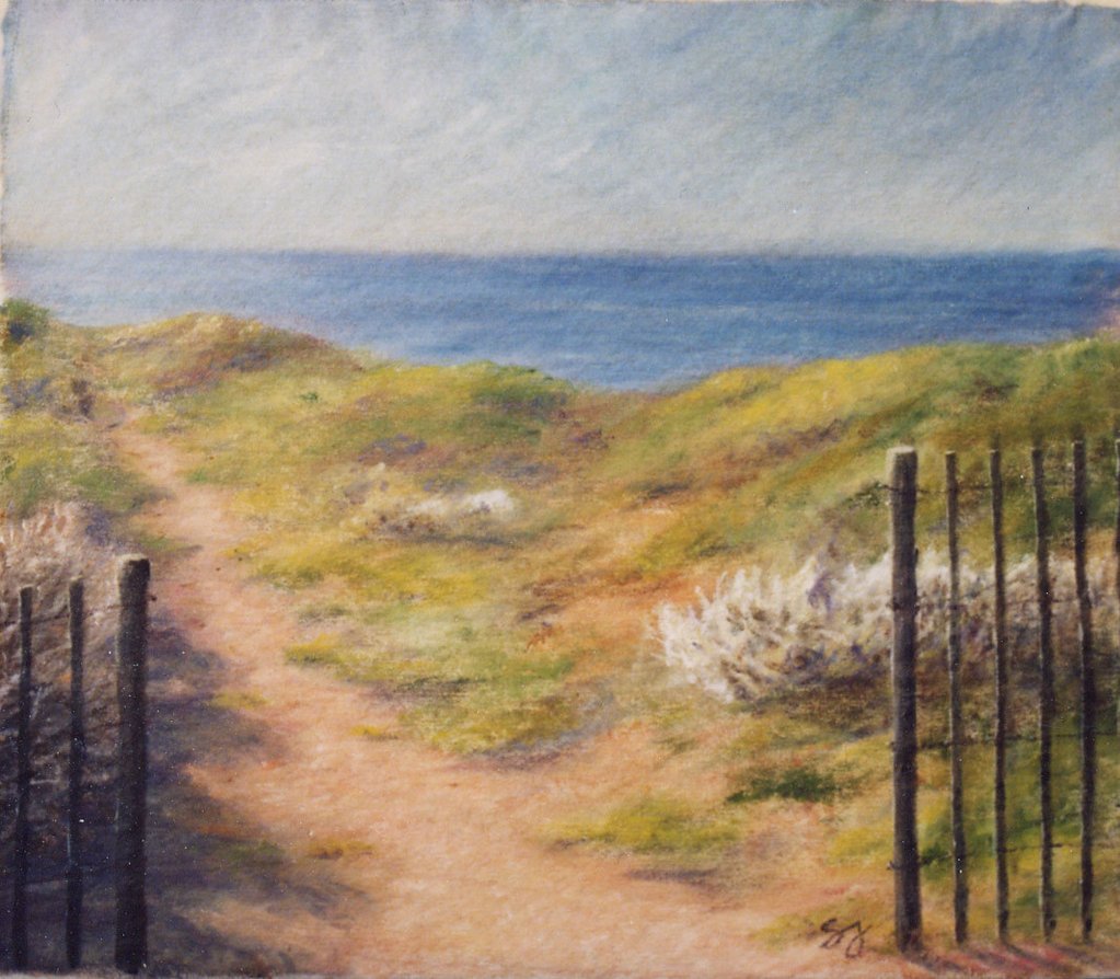 1023x894 Passage, The Path To The Ocean Cape Cod Oil Painting Landscape - Cape Painting