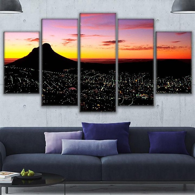 640x640 Wall Art Pictures Home Decor Frame Modern Hd Prints 5 Pieces Cape - Cape Painting