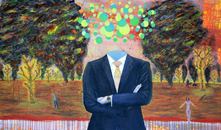 770x454 Saatchi Art Efficient, Capitalism Against The Environment - Capitalism Painting