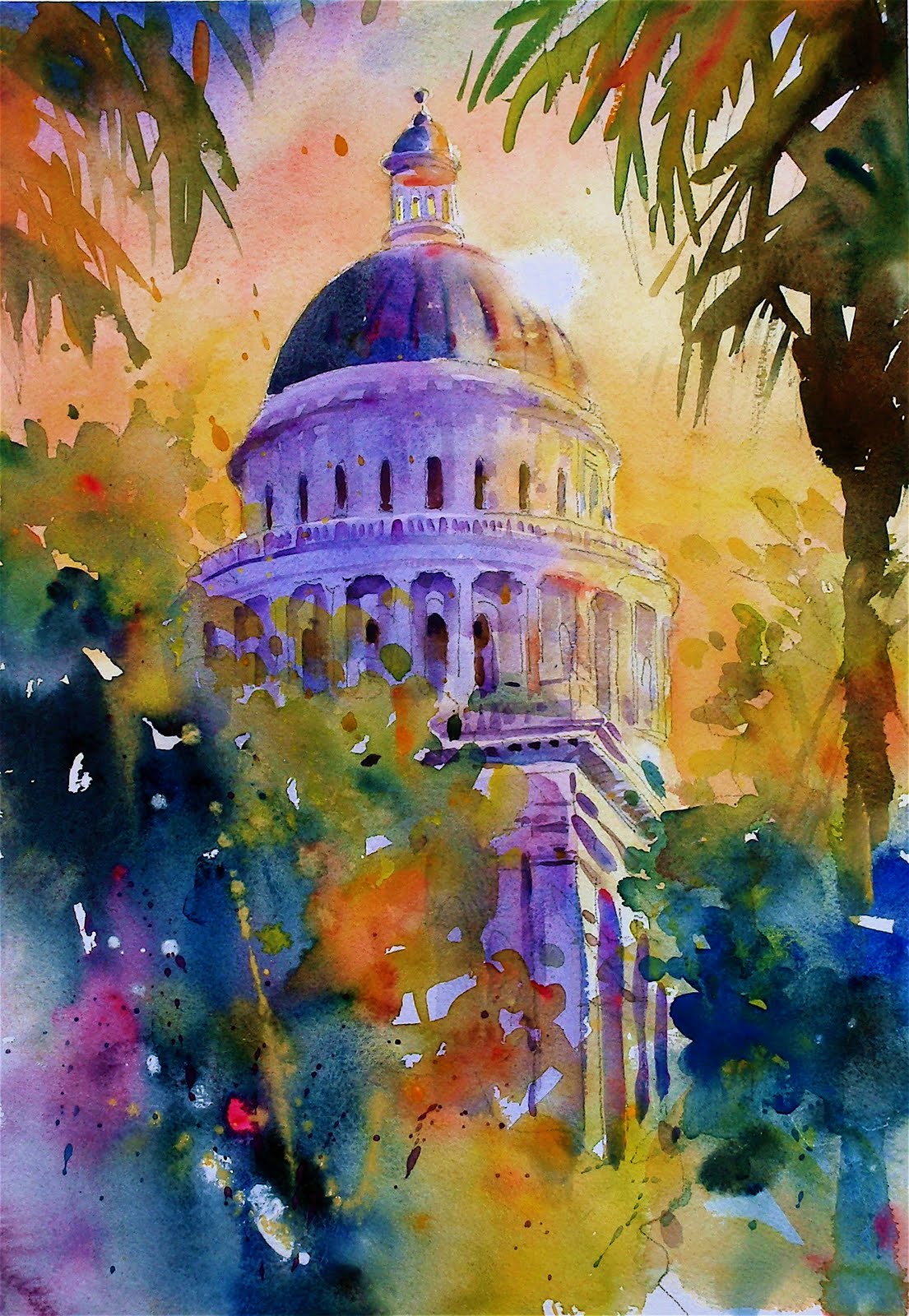 1105x1600 David Lobenberg California State Capitol Building - Capitol Building Painting