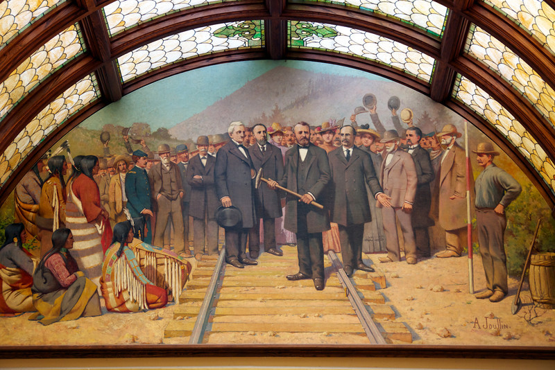 800x534 Driving The Golden Spike Is There A Secret In This Montana Painting - Capitol Building Painting