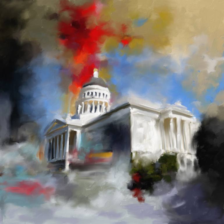 770x770 Saatchi Art California State Capitol Building 556 1 Painting By - Capitol Building Painting