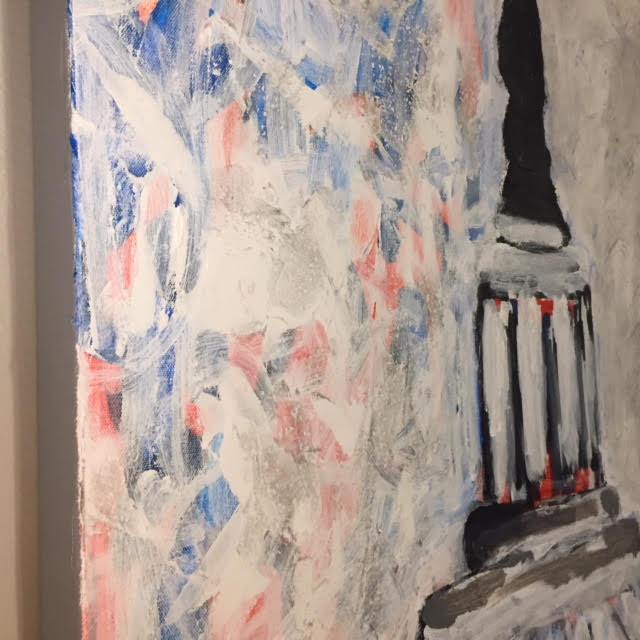 640x640 Capitol Dome Original Acrylic On Canvas Large Painting Dc - Capitol Dome Painting