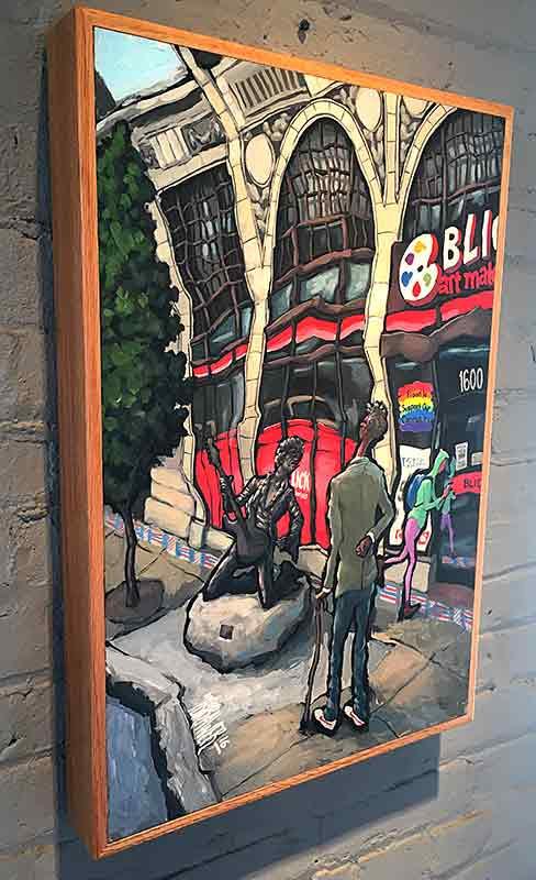 488x800 Jimi Lives! In Capitol Hill Original Painting - Capitol Hill Painting