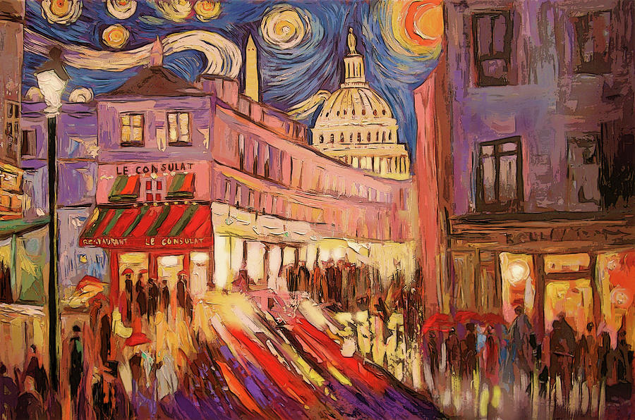 900x596 Monmartre Meets Capitol Hill Painting By Zachary Sasim - Capitol Hill Painting