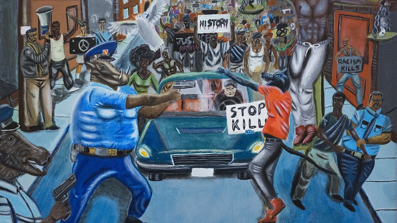 800x449 Student Painting Depicting Cops As Animals Sparks Tensions - Capitol Hill Painting