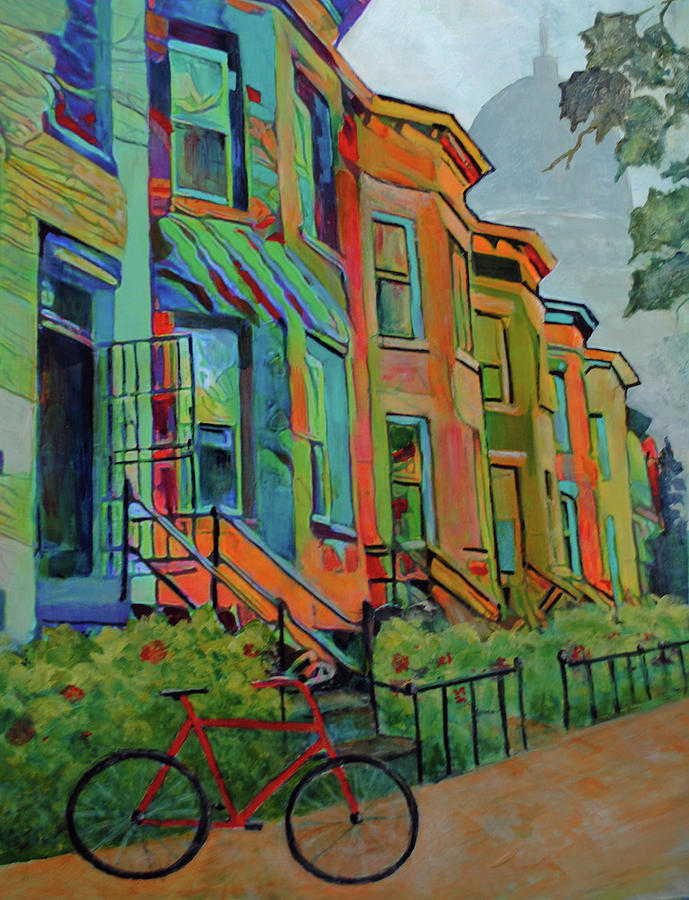 689x900 Capitol Hill In Living Color Painting By Kay Fuller - Capitol Hill Painting