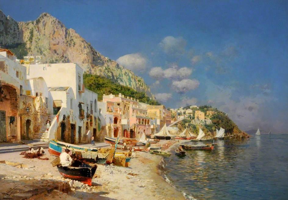 944x655 Capri Italy - Capri Painting