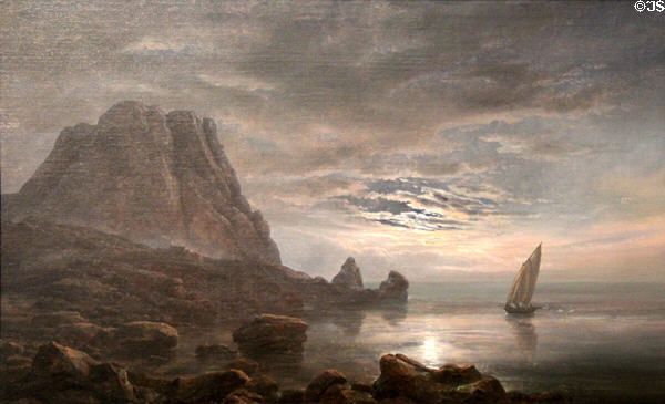 600x365 Coast Of Capri Painting (1822) By Johan Christian Dahl - Capri Painting