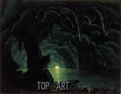 400x310 The Blue Grotto, Capri Bierstadt Painting Reproduction 12128 - Capri Painting