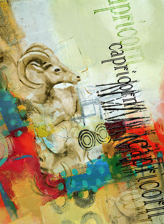 659x900 Capricorn Star Painting By Corporate Art Task Force - Capricorn Painting