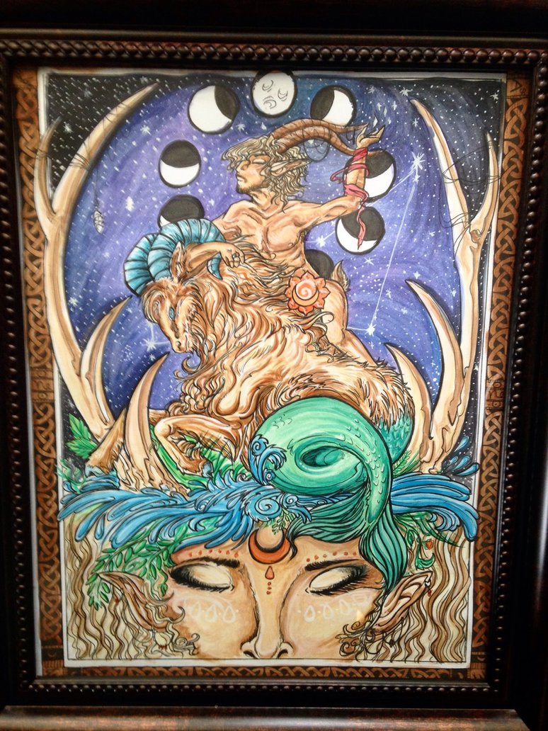 774x1032 Capricorn Sun Virgo Moon Virgo Rising By Funkyfaeart - Capricorn Painting