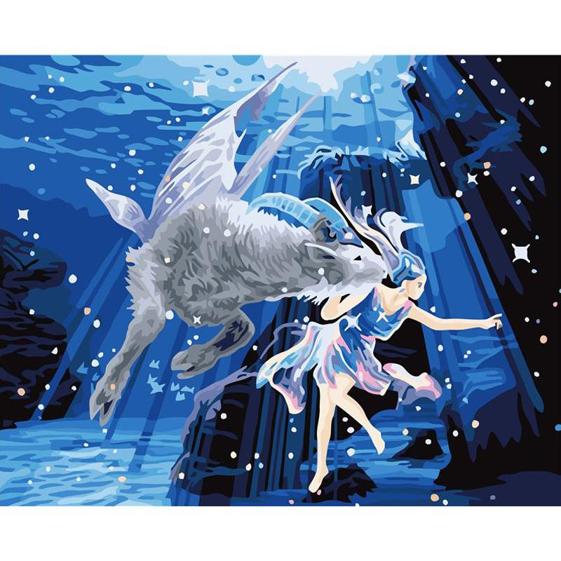 800x800 Diy Capricorn Zodiac Sign Painting By Numbers Kit Bigbold Shop - Capricorn Painting