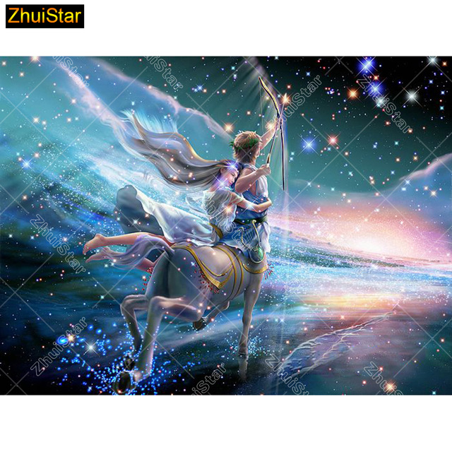 640x640 Full Square Diamond Painting Rhinestone Cross Stitch Capricorn - Capricorn Painting