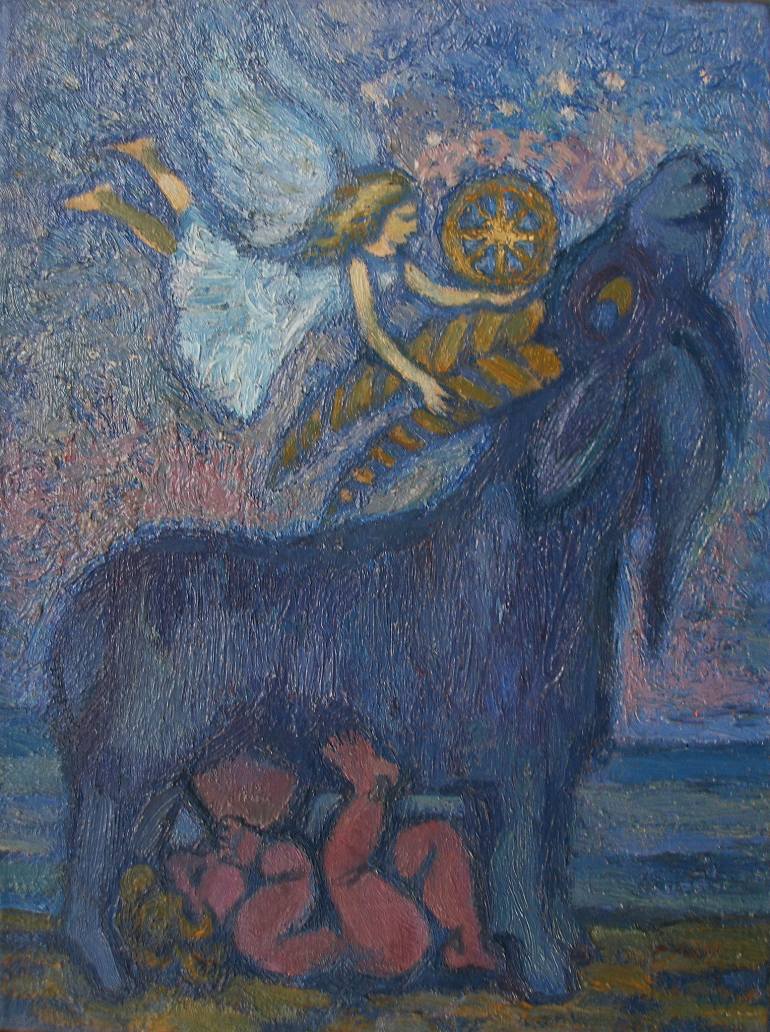 770x1032 Saatchi Art Capricorn Painting By Olena Kamenetska Ostapchuk - Capricorn Painting