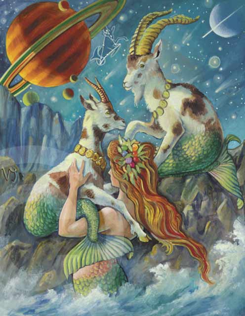 496x640 Capricorn Art Print - Capricorn Painting