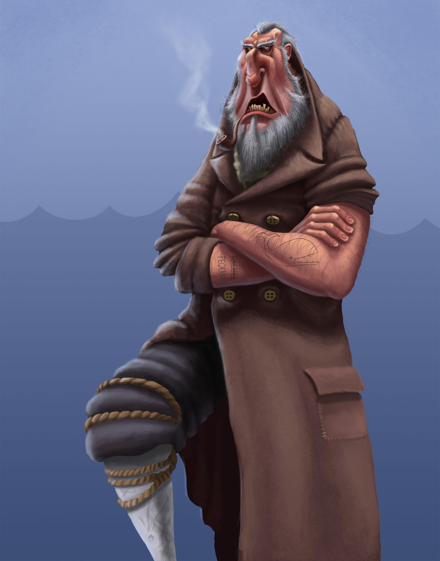 1500x1909 Captain Ahab Gregorydhartman - Captain Ahab Painting