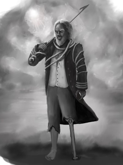 400x536 Chow - Captain Ahab Painting
