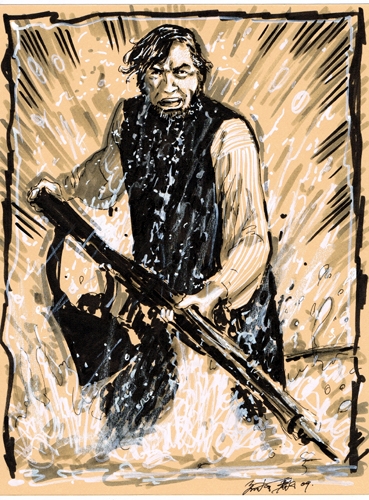 369x500 Moby Dick Captain Ahab By Brian Kong, In Joseph Normoyle's Moby - Captain Ahab Painting