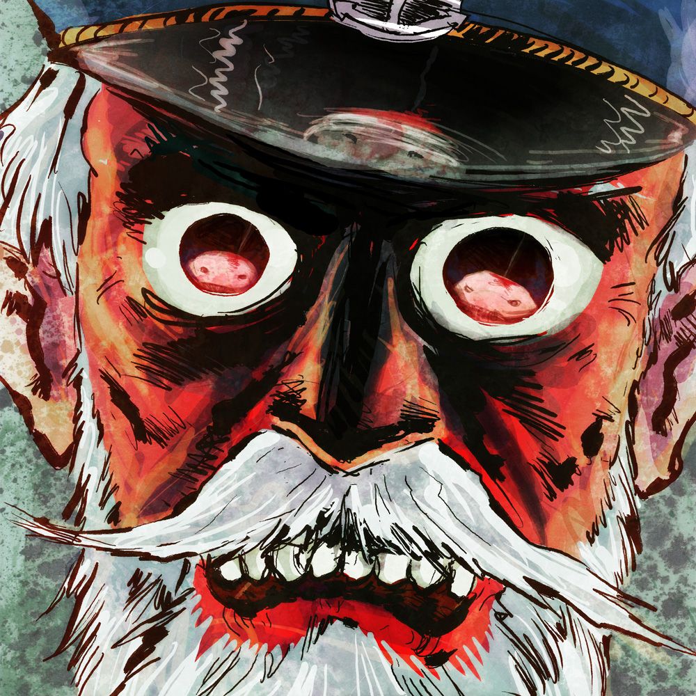 1000x1000 Pics For Gt Captain Ahab Painting Illustration - Captain Ahab Painting