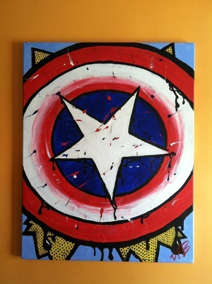 717x960 Captain America Shield Painting A Drawing Or Painting Art - Captain America Painting