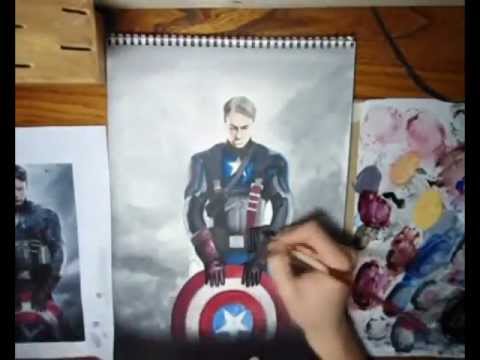 480x360 Captain America Speed Painting - Captain America Painting