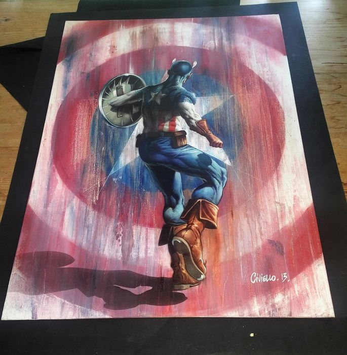 685x700 Civiello, Emmanuel - Captain America Painting
